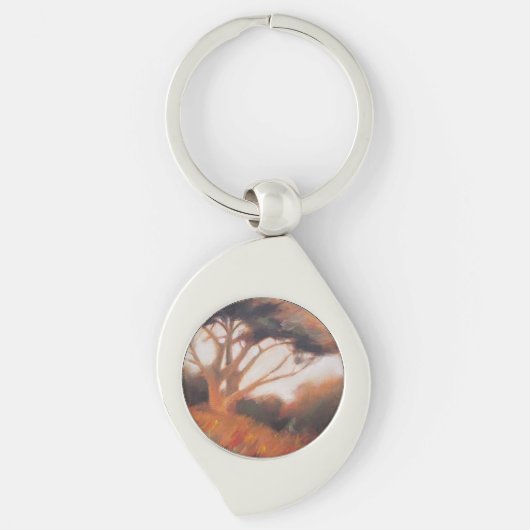 California Monterey Cypress Trees Sleutelhanger (Voorkant)