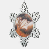 California Monterey Cypress Trees Tin Sneeuwvlok Ornament (Rechts)