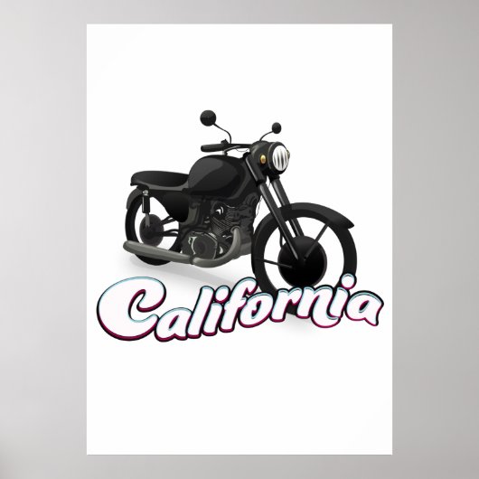 California Motorbike Poster (Voorkant)
