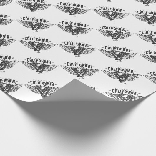 California Motorcycle Wings Cadeaupapier (Hoek)