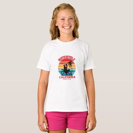California Motorfiets Koppel T-Shirt (Voorkant volledig)