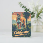 California Mountain Lion Cougar Briefkaart (Staand voorkant)