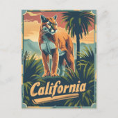 California Mountain Lion Cougar Briefkaart (Voorkant)