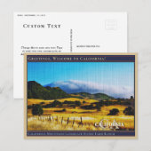 California Mountains Schilderachtig Boerderij Ranc Briefkaart (Voorkant / Achterkant)