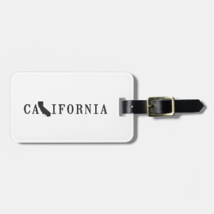 California Name met State Shaped Letter Bagagelabel