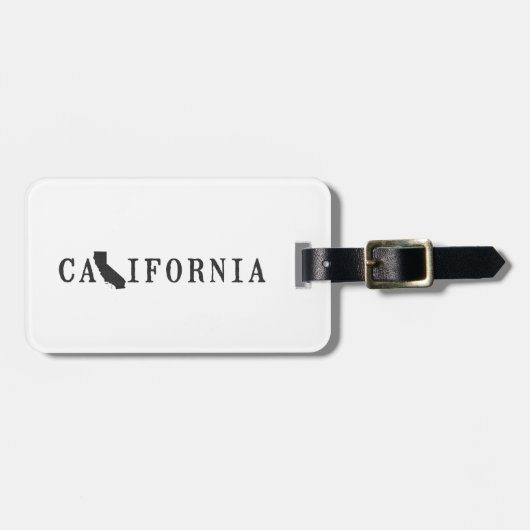 California Name met State Shaped Letter Bagagelabel (Voorkant horizontaal)