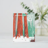 California | Nationaal park Sequoia Winter Briefkaart (Staand voorkant)