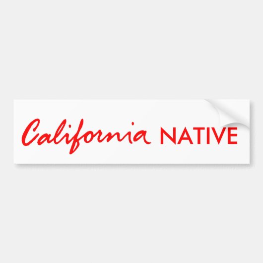 California Native Bumpersticker (Voorkant)