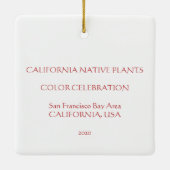 California Native Colors 2020 Keramisch Ornament (Achterkant)