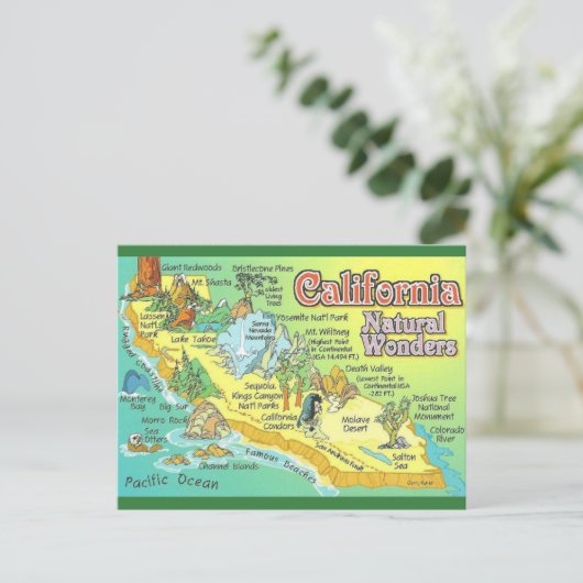 California Natural Wonders Briefkaart (Staand voorkant)
