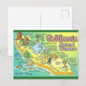  California Natural Wonders Briefkaart (Voorkant / Achterkant)