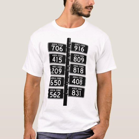 California Netnummer T-shirt (Voorkant)