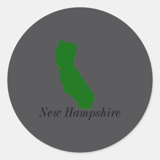 California New Hampshire  Ronde Sticker (Voorkant)