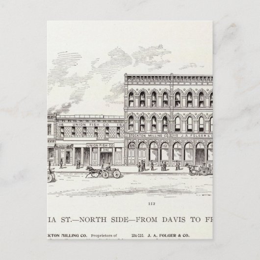 California North side Davis en Front Briefkaart (Voorkant)