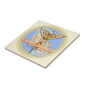 California Nurse Caduceus Tegeltje (Zijkant)