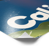 California Oranje Retro Style-poster Foto Afdruk (Hoek)