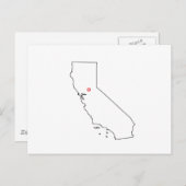 California Outlyner Map Briefkaart (Voorkant / Achterkant)