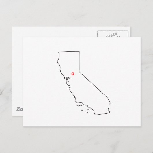 California Outlyner Map Briefkaart (Voorkant / Achterkant)
