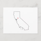California Outlyner Map Briefkaart (Voorkant)