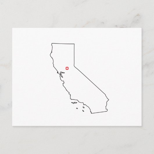 California Outlyner Map Briefkaart (Voorkant)