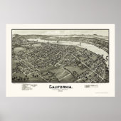 California, PA Panoramic Map - 1902 Poster (Voorkant)