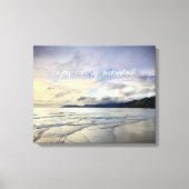 California Paarse Sunset Foto geniet van elk momen Canvas Afdruk (Voorkant)