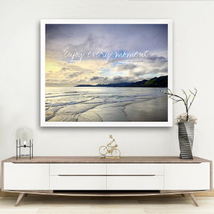 California Paarse Sunset Foto geniet van elk momen Poster