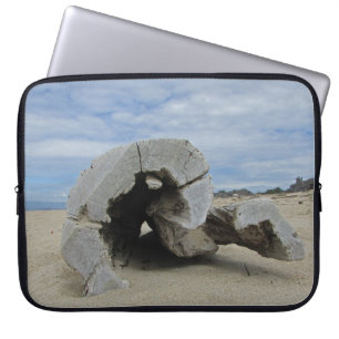 California Pacific Coast Driftwood Photo Beach Laptop Sleeve