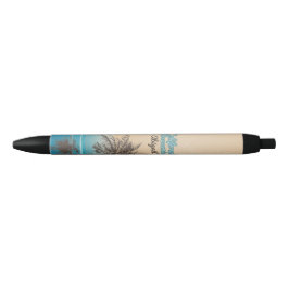 California Palm Trees & Beach Zwarte Inkt Pen