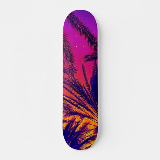 California Palm Trees Oranje Persoonlijk Skateboard (Voorkant)