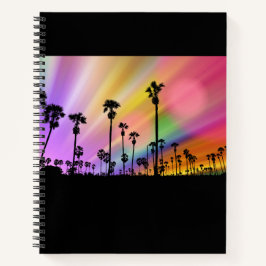 California Palms & Colorful Sky Notitieboek