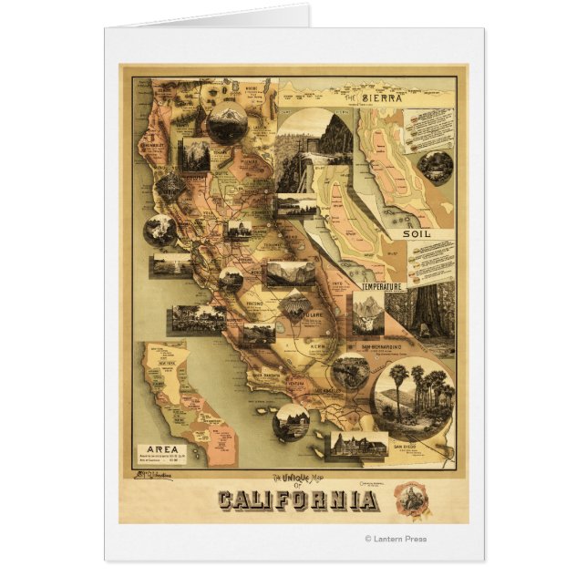 California Panoramic Map (Voorkant)