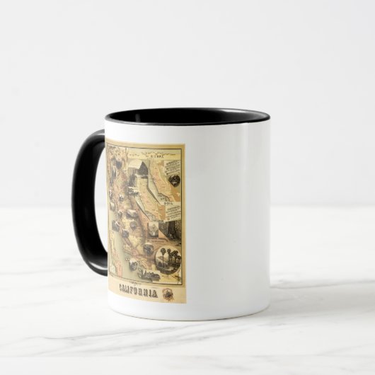 California Panoramic Map Mok (Voorkant links)
