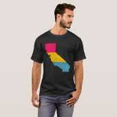 California Pansexual Flag T-shirt (Voorkant volledig)