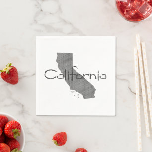 California Paper Party Napkins Servetten