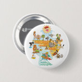 California Paradise Ronde Button 5,7 Cm (Voorkant /achterkant)