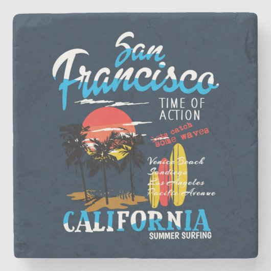 California Paradise Stenen Onderzetter (Voorkant)