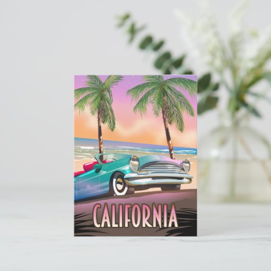 California Paradise Sunset Briefkaart (Staand voorkant)