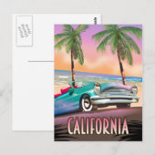 California Paradise Sunset Briefkaart (Voorkant / Achterkant)