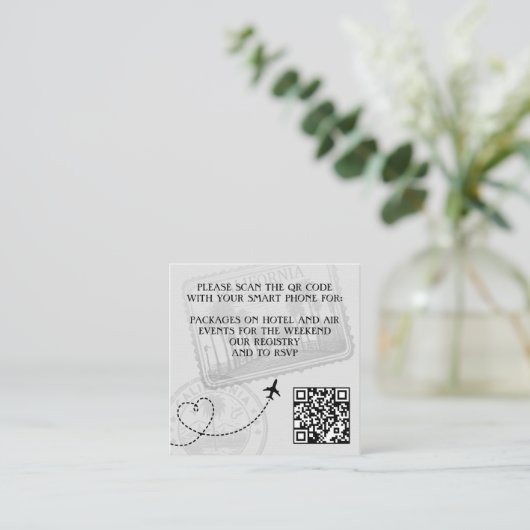 California Passport QR Code Enclosure Kaart (Staand voorkant)