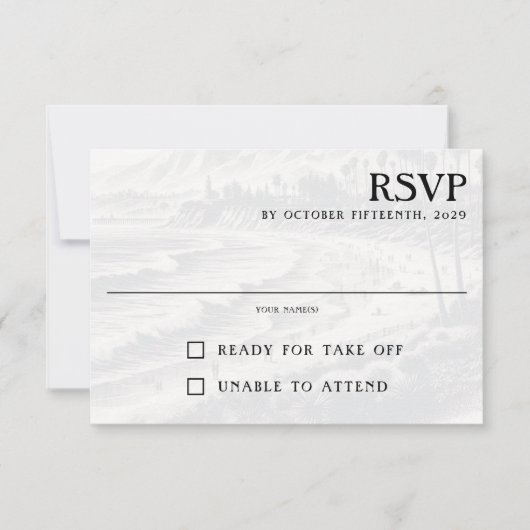 California Passport RSVP-kaart RSVP Kaartje (Voorkant)