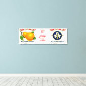 California Pear Label Canvas Afdruk (Insitu (Houten vloer))
