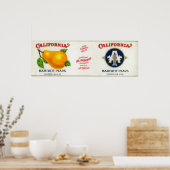 California Pear Label Poster (Keuken)