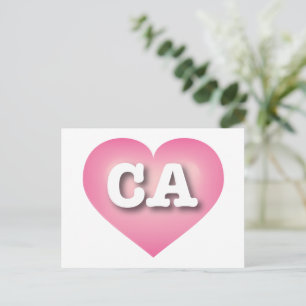 California Pink Fade Heart - Ik hou van CA Briefkaart