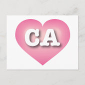 California Pink Fade Heart - Ik hou van CA Briefkaart (Voorkant)