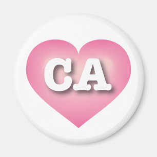 California Pink Fade Heart - Ik hou van CA Magneet