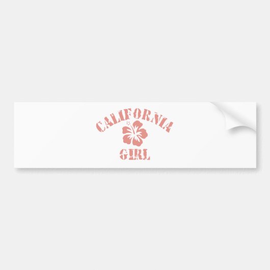 California Pink Girl Bumpersticker (Voorkant)