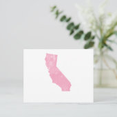 California Pink Grunge Briefkaart (Staand voorkant)
