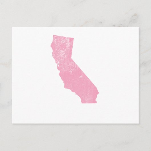California Pink Grunge Briefkaart (Voorkant)