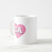 California Pink Heart - Ik hou van CA Koffiemok (Voorkant links)